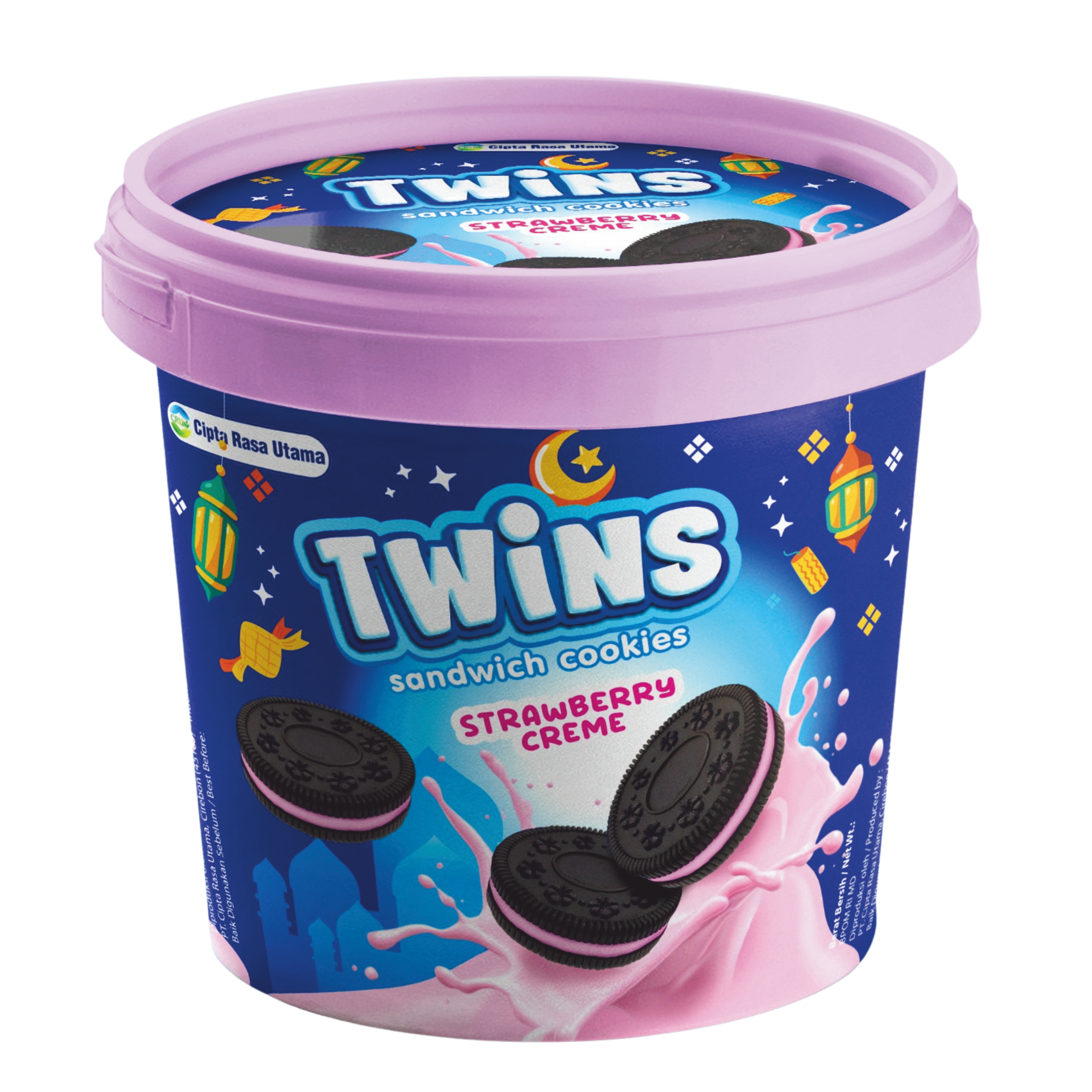 Twins Sandwich Cookies Strawberry Bucket